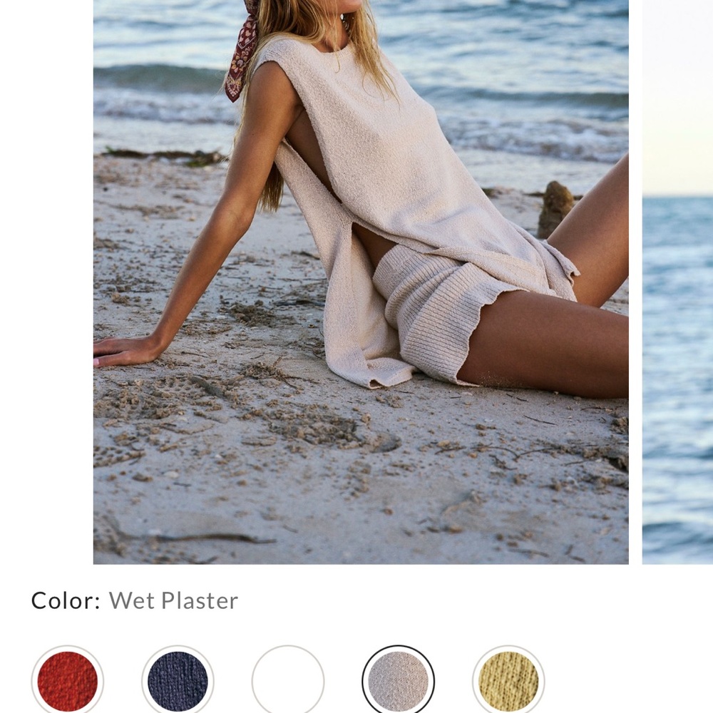Free People Wet Plaster Swim Coverup Set